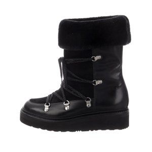 GRENSON Patent Leather Lace-Up Boots